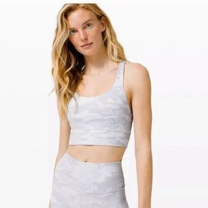 lululemon white camo sports bra size 8 , worn once